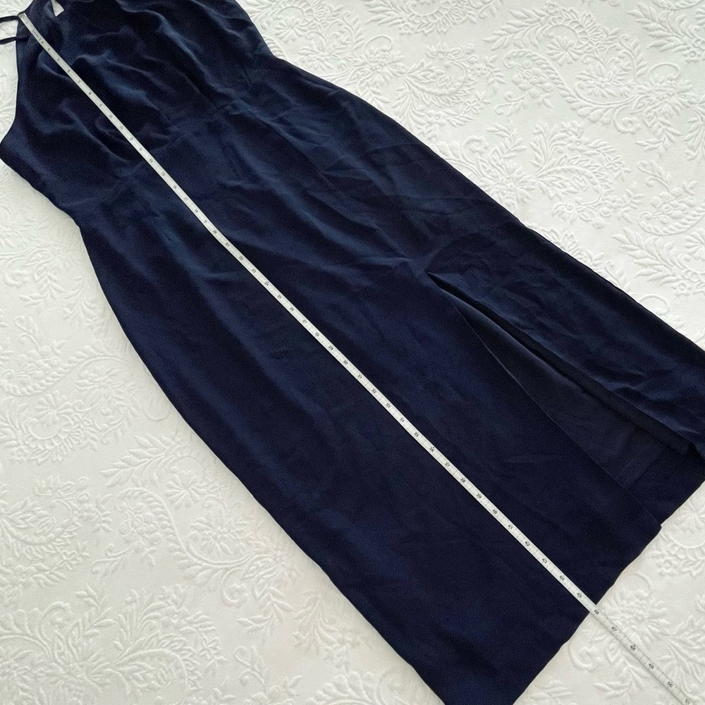 NWOT Lulus Dreamy Date Night Navy Blue Sleeveless Midi Dress Medium - Picture 13 of 13